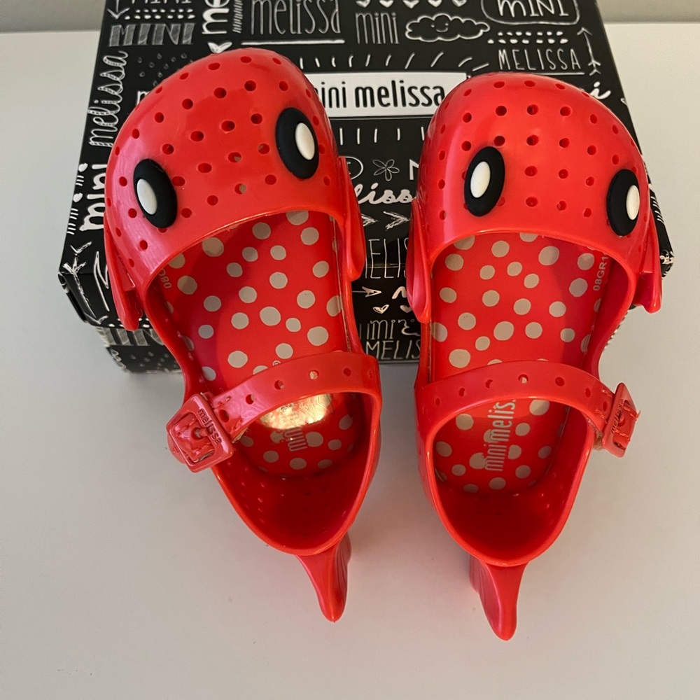 Mini Melissa Red Fish Sandals